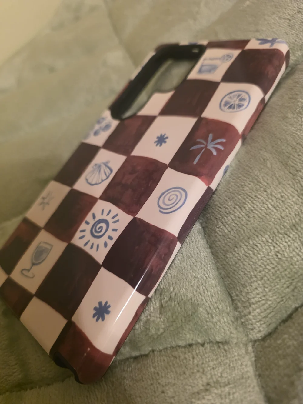 The Dairy Afternoon Mezze Maroon Checkered Phone Case Galaxy S25 Ultra Beachy